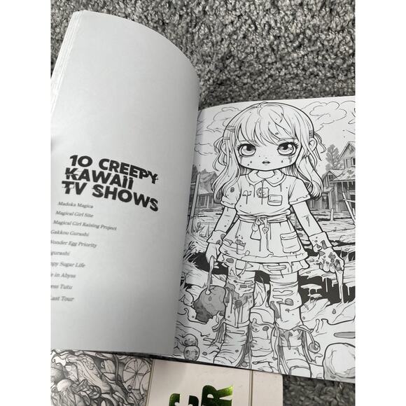 Adult Creepy Coloring Book The Gothika Series Zombie Horror Kawaii Mythic New - Picture 6 of 10